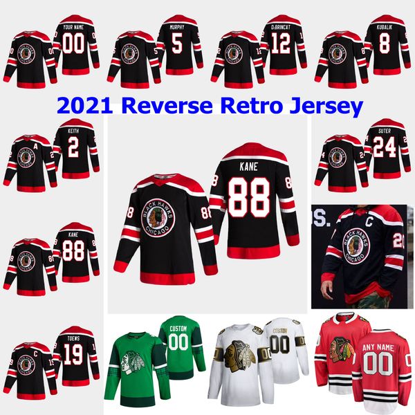 

chicago blackhawks 2021 reverse retro hockey jerseys vinnie hinostroza chris kunitz marcus kruger david kampf drake caggiula custom stitched, Black;red