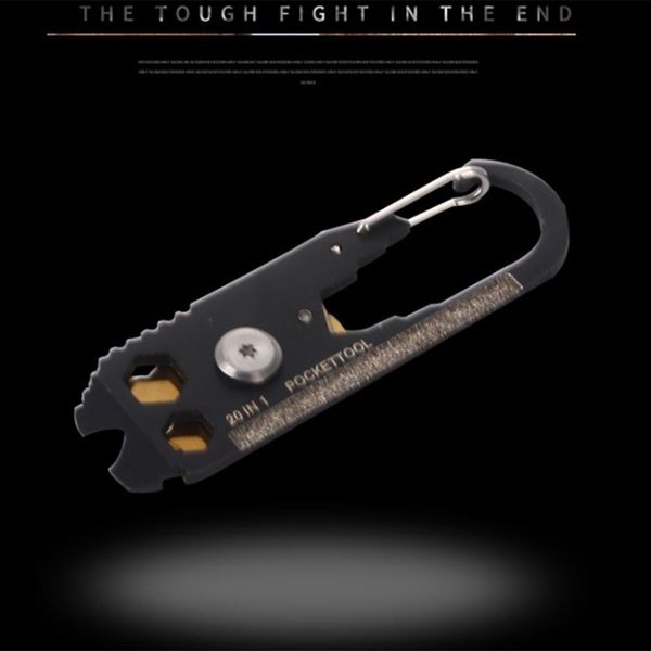 

ключ кольцо безопасность пряжка 20 в 1 многофункциональный портативный инструмент наружный альпинизм пряжка edc многофункциональный набор ин