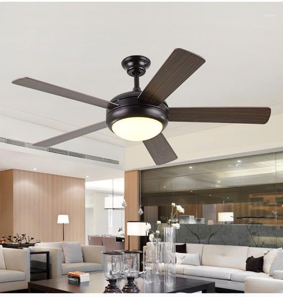 

electric fans led ceiling 220v wooden for children living room bedroom with remote controller cooling fan light 52 inch lamp1