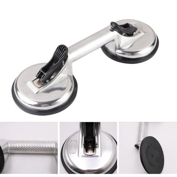 

heavy duty aluminum double handle (2 cup) suction cup plate/pad for lifting/pulling glass