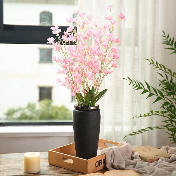 

dancing-doll orchid artificial flowers branches for home wedding garden decor phalaenopsis fake flower for vase decoration