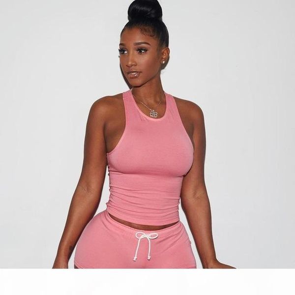 

summer two piece set women tracksuit ensemble femme beach sweat suit vest crop shorts bodysuit outfits suit, Gray