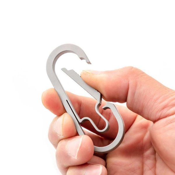 

edc outdoor camping carabiner titanium alloy keychain hanging buckle snap hooks outdoor keychain edc jlluog