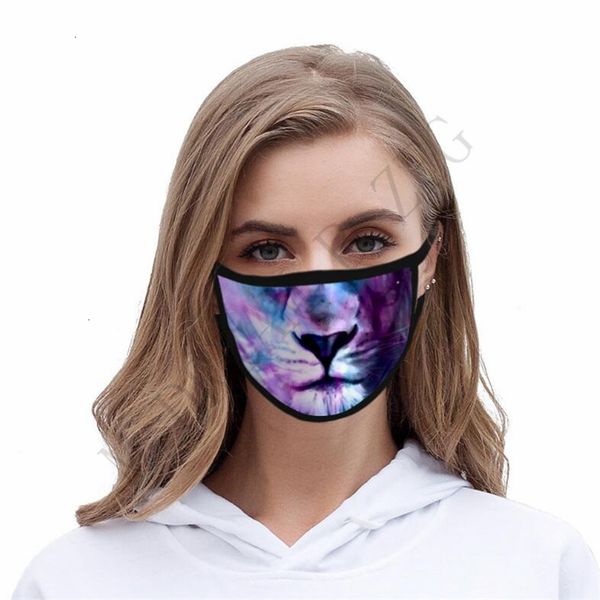 

i9bccovering protective 3d-print funny ear-hanging face animal print washable reusable mouth mask design masks