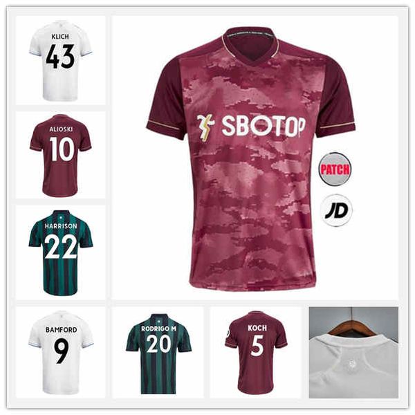 

leeds soccer jersey united 20 21 t roberts harrison hernandez costa bamford alioski clarke 2020 2021 football shirt uniforms men kids kit 01, Black;yellow