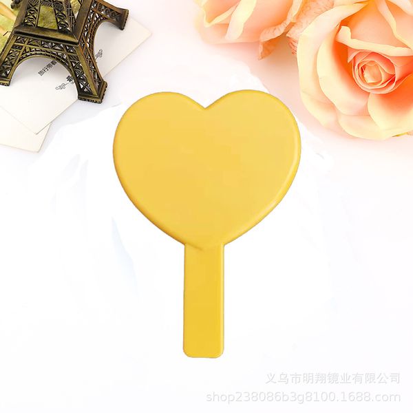 

lady compact mirror handle heart hand mirrors girls woman muti colors makeup lookingglass single side cosmetic home decor 2 4mx c2
