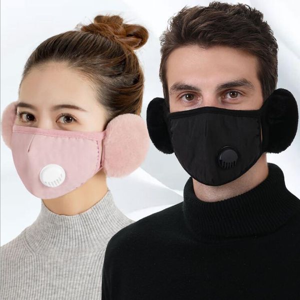 Велосипедные маски теплые покровные рот плюшевые уха защитные маски PM2.5 толщиной горловины для муфеля Heaflea Heafizer 2 в 1 клапан маски хлопка XXTL10