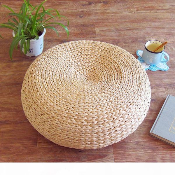 

1шт ручной weave покрытие подушки таты природных соломы стул подушка pad круглых сидящий мат медитация сиденье