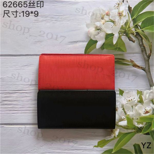 

zz fashion women men designer bags long folding wallets purse leather handbags printing letter coin card holder passcard pocket wallet, Red;black