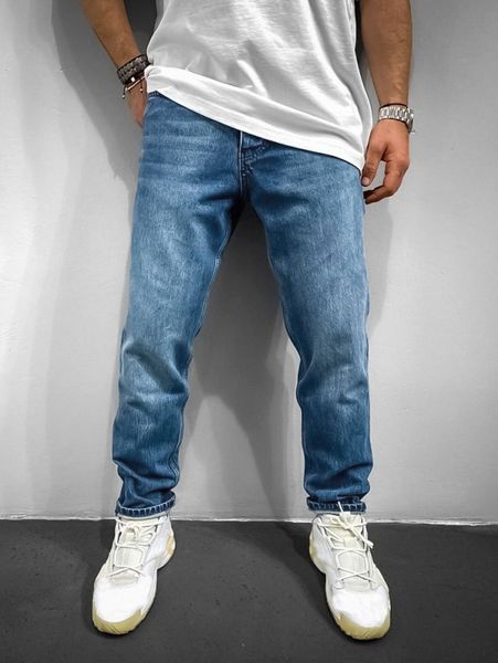 

men washed straight leg jeans p7ap#, Blue