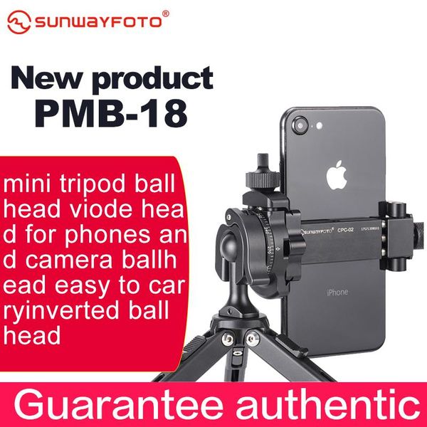 

sunwayfoto pmb-18 mini tripod ball head viode head for phones and camera ballhead easy to carry inverted ball