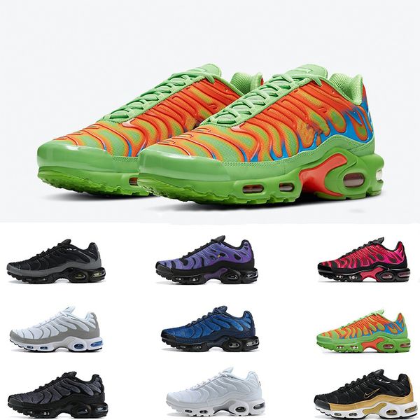 

2021 men tn plus black gold white trainers maxes chaussures running shoes outdoor mens trainer sports sneakers big size 12