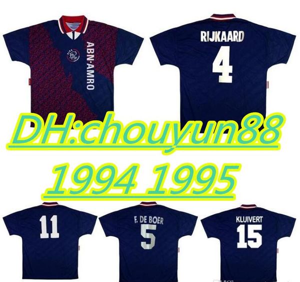 

1994 1995 ajax ретро футбол джерси 94 95 rijkaard kluivert litmanen de booer seedorf davids seedorf overmars vintage classic football, Black;yellow