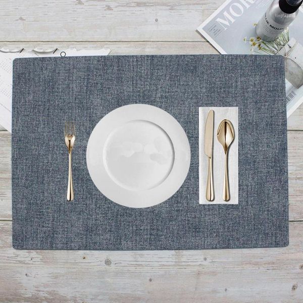 

mats & pads square western mat placemats heat-resistant stain resistant anti-skid washable nordic style pu leather placemat @251