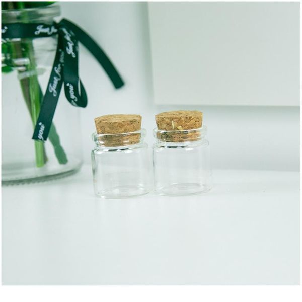 

12pcs transparency glass bottles with cork 37x40x27mm empty jars for wedding holiday decoration christm bbywhy