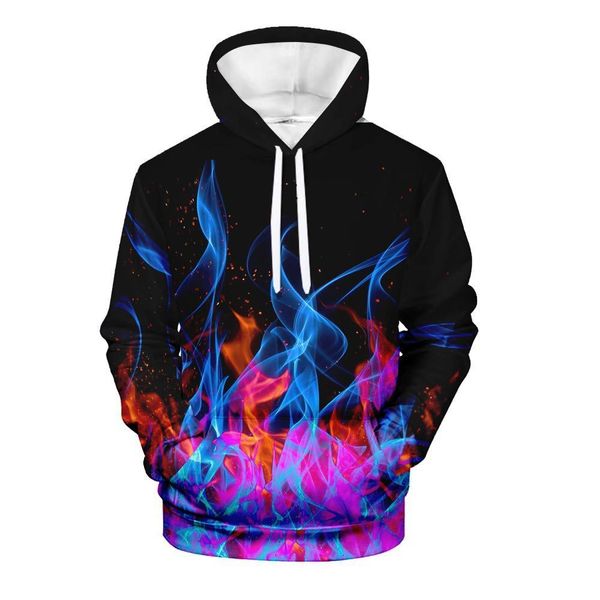 

2019 v02089 color flame creative leisure trend men's 3d short sleeve sweater series, Black;white