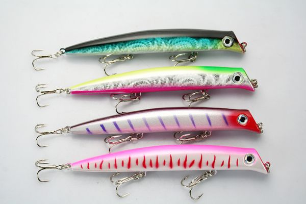

wholesale lot 20 fishing lure popper crankbaits hand baits hooks bass 15.9g/12.5 cm 4 color