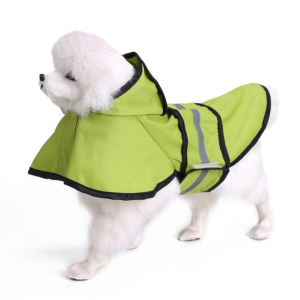 

dog apparel raincoat type canine golden big pet reflective clothes poncho green s