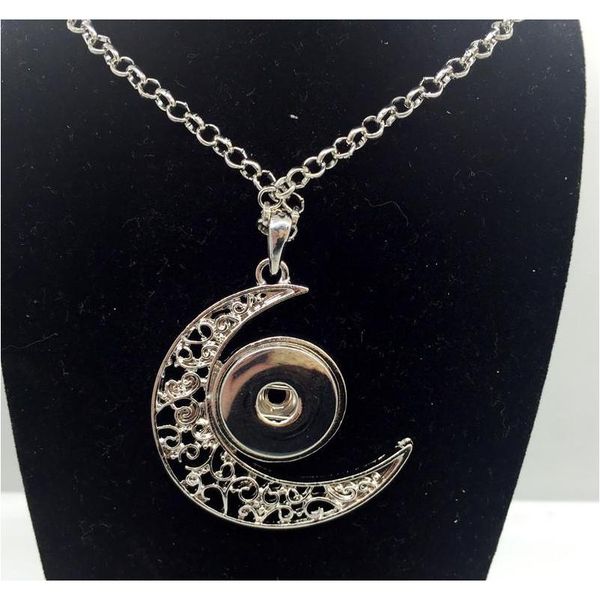 

moon ginger snap jewelry pendnat women fashion diy silver pendant necklace snap jewelry fit ginger s wmtkrt footballshoe