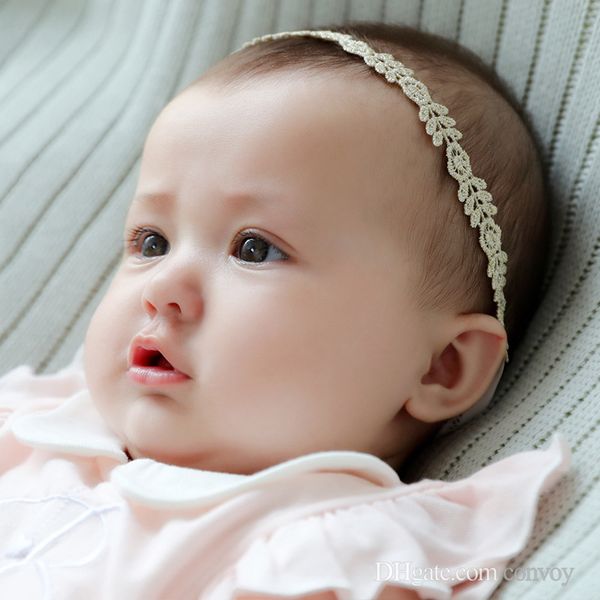 

cute baby lace headbands flower leaf heart types hairbands kids children cute gold headdress headwear children hair accessories hair clips, Slivery;white