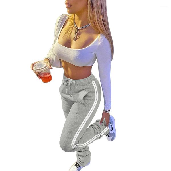 

high waist striped panelled sport skinny pants fashion women clothes womens micro flare stacked pants casual, Black;white