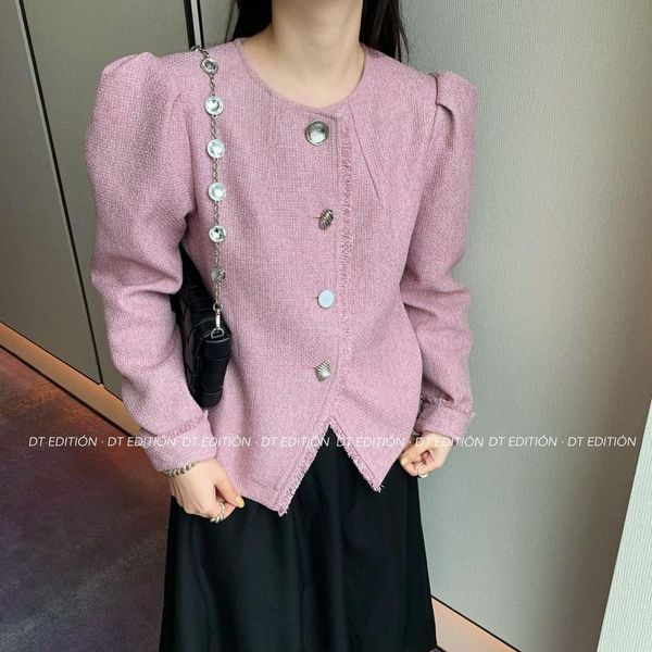 

women's jackets fashion characteristic button small fragrance jacket women autumn 2021 ladies temperament, Black;brown