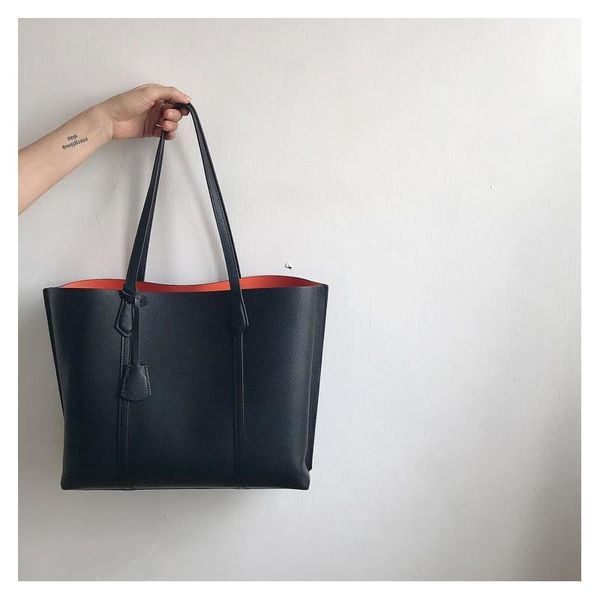 

cross body versatile real leather bag simple leisure tote large capacity shopping women's