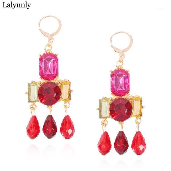 

lalynnly crystal pendants drop earrings for girls bohemian party cute gifts dangle earrings women wedding trendy jewelry e779911, Silver