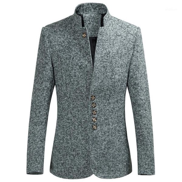 

men's suits & blazers 2021 spring autumn luxury men casual fashion brand slim fit suit chinese jacket1, White;black