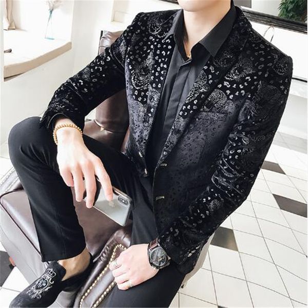 

tang cool new arrival mens velvet blazers floral prom dress blazers casual blazer and suit, White;black