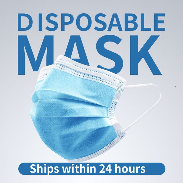 

layer wove wholesale non 500-3000pcs 3 mask disposable ply filter mask mouth face mask breathable earloops mas
