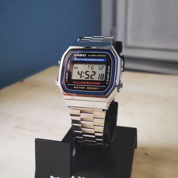

buy it casio block electronic digital ins small gold watch a168wa-1wdf