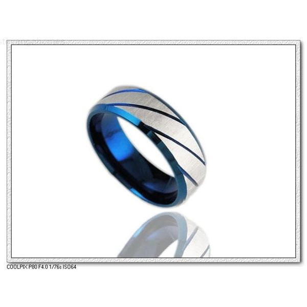 

factory5k2kcool party rock punk rings fashion stainless blue ring steel jewelry for men women unisex, Silver