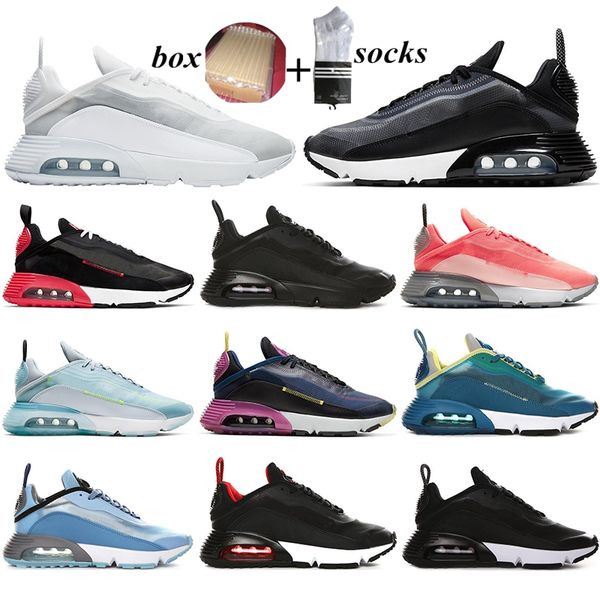 

with box 2090 running shoes 2090s men women triple black navy magente lava glow duck camo breathable mens trainer sports sneakers 36-45