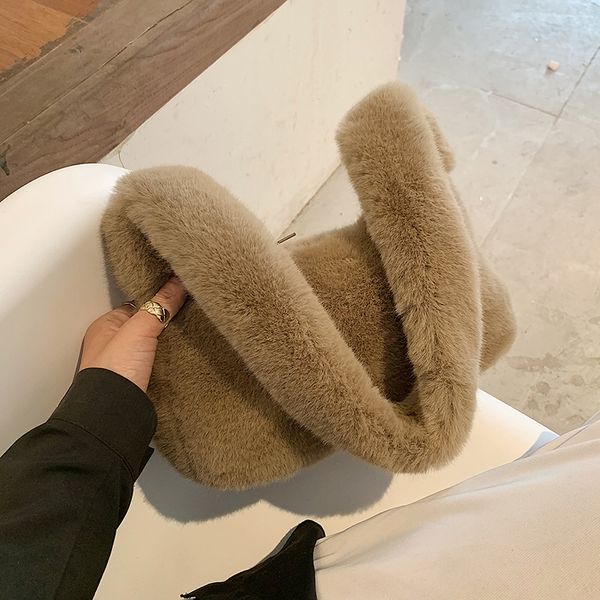 

hbp soft faux fur small shoulder bags for women 2020 winter branded trend handbags women's trending designer trending hand bag