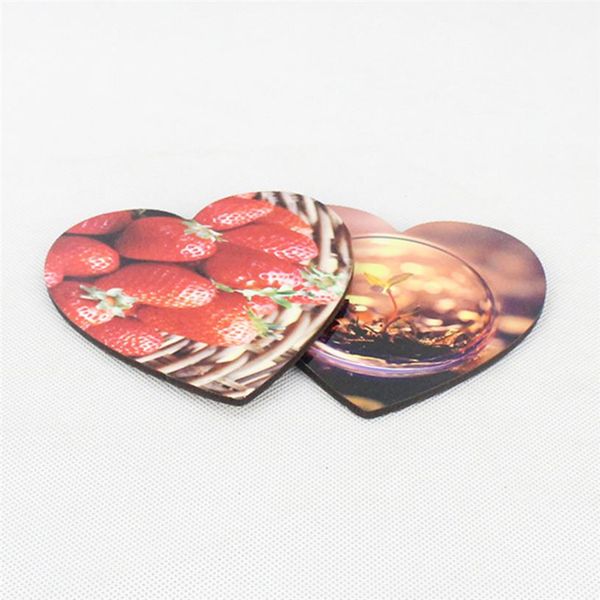 

sublimation heart shape valentines day thick wooden diy gift cup mat customized desk decoration cup pad for coffee mug water bottle fy4401