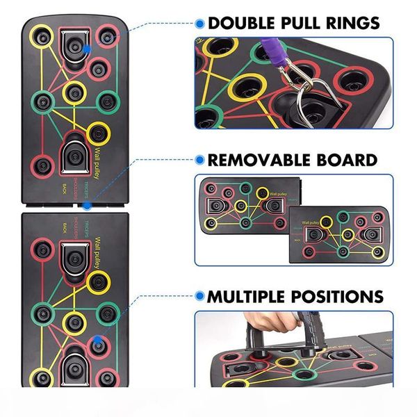 

quality13-in-1 push up rack board men women comprehensive fitness exercise body building training gym equipment with resistance band