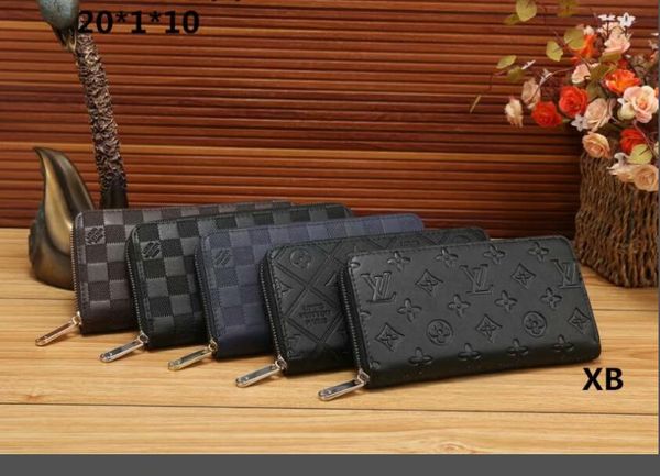 

plaid pattern fashion 2020 new famous long wallet pu leather six color / support generation delivery, Red;black