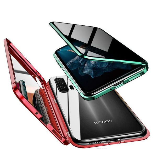 

anti-peeping privacy protect magnetic adsorption front and back tempered glass case for huawei honor 20 honor20pro p sqcgdz cases2010