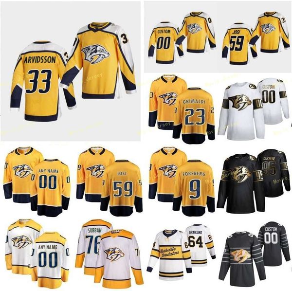 

reverse retro nashville predators jersey duchene matt ekholm mattias ellis ryan fabbro dante forsberg filip grimaldi rocco custom stitched, Black;red