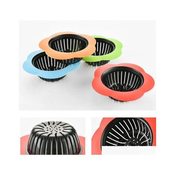 

flower shaped sile kitchen sink strainer shower sink drains cover sink colander sewer hair filter ki jllfjl comb2010