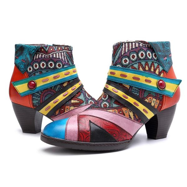 

boots 2021 fashion cowboy women's handmade leather ribbons stitched up ankle luxury shoes women designers, Black