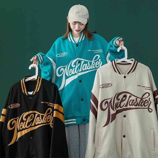 

vintage baseball jacket men leather patchwork varsity coat autumn harajuku high street bomber s streetwear korean, Black;brown