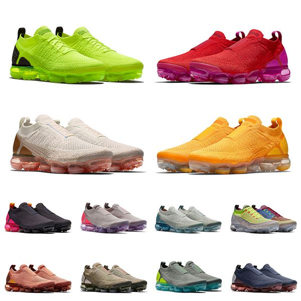 

2021 nmew arrival fly moc 2 running shoes knit university gold volt grey mens womens sail off trainers athletic sneakers 36-45, White;red