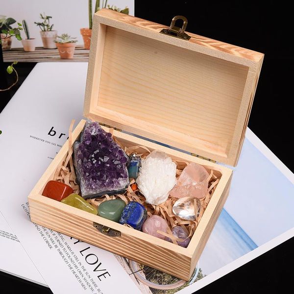 

gift wrap 11pcs/set healing crystal kids advent calendar 2021 crystals and stones kit christmas decoration gifts for children #w