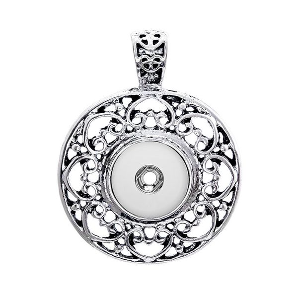 

metal 12mm snap button pendant charms for diy necklace jewelry component 12 pcs / lot wholesale q1216, Silver