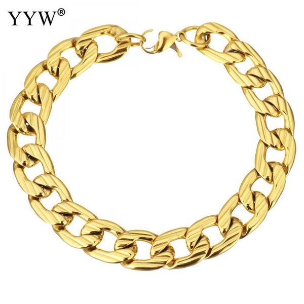 

stainless steel jewelry bracelet plated link chain more colors for choice 17x11mm sold per approx 9 inch strand, Black