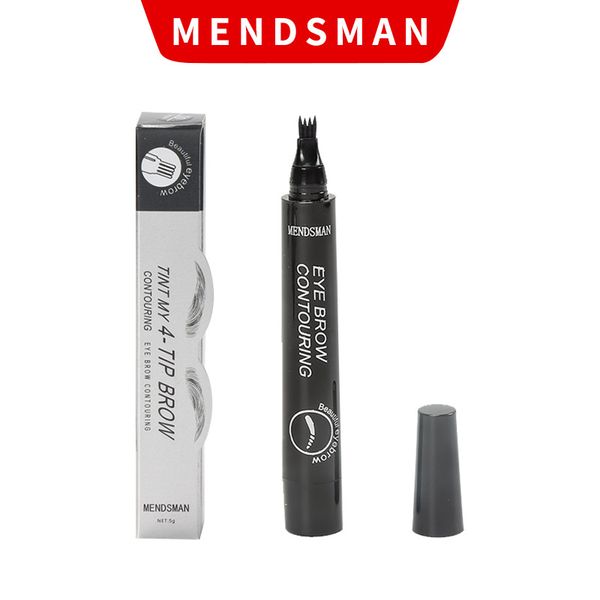 

5 colors eyebrow pen waterproof 4 fork tip eyebrow tattoo pencil cosmetic long lasting natural dark brown liquid eye brow pencil 0541