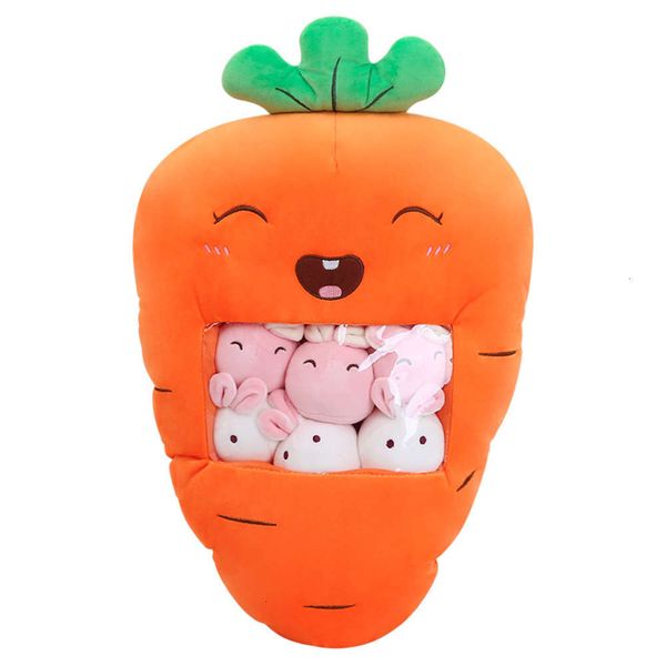 

strawberry carrot pillow cartoon creative fruit soft snack bag plush toy cushion doll js75