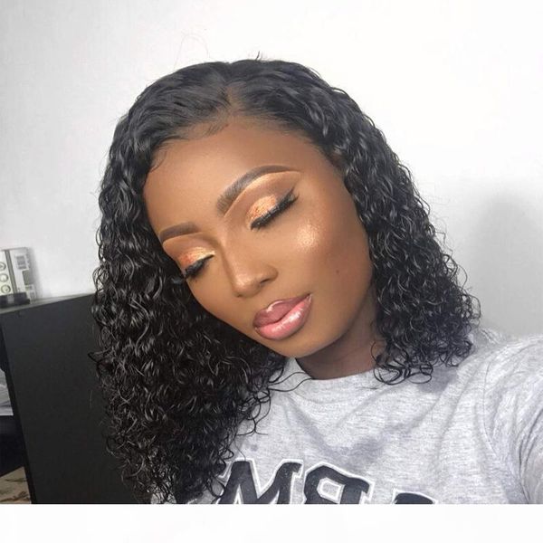 

kinky curly 360 lace wig unprocessed human hair lace wig pre plucked hairline with baby hair natural color for black women 8~24 inches, Black;brown